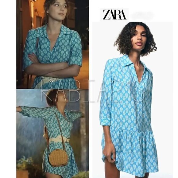 ZARA PRINTED SHORT DRESS - Picture 2 of 14